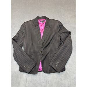 Banana Republic Pin Stripe Tailored Wool Blazer Jacket Women’s Size 8